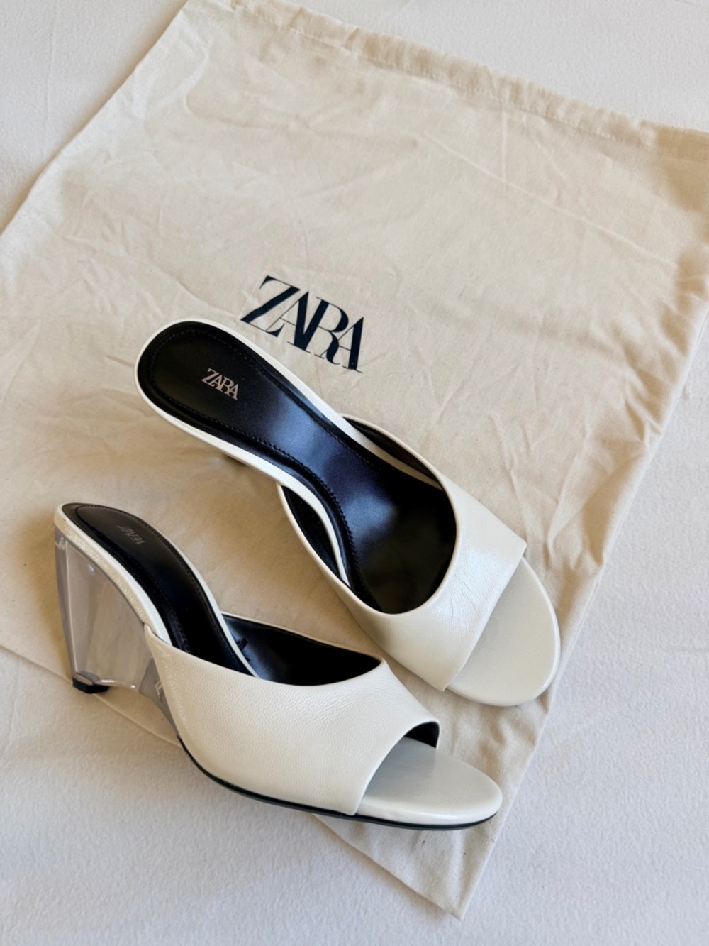 Zara Transparent Leather Wedge